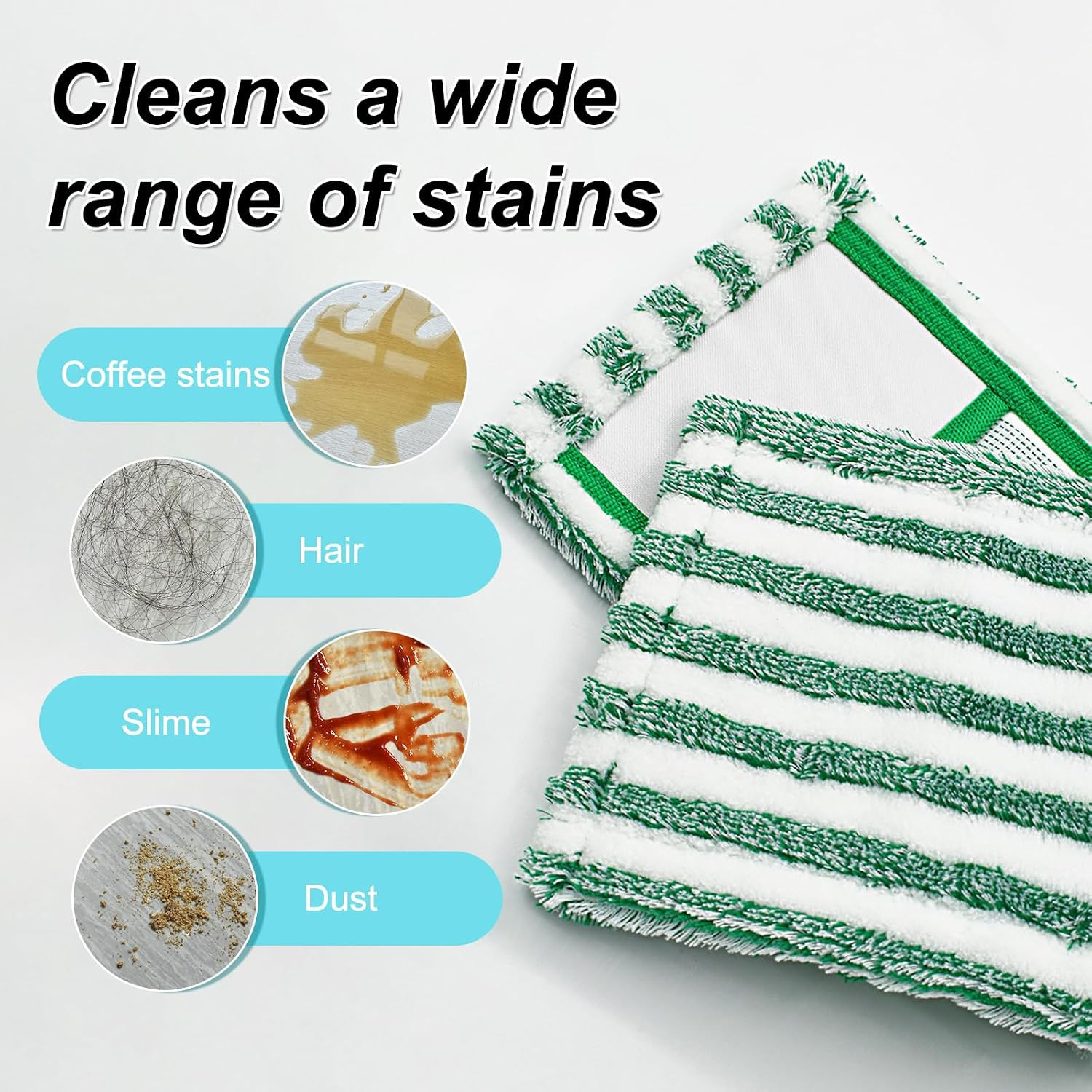 Microfiber Mop Refills Compatible with Libman Wet & Dry Microfiber Mop | 2 Pack