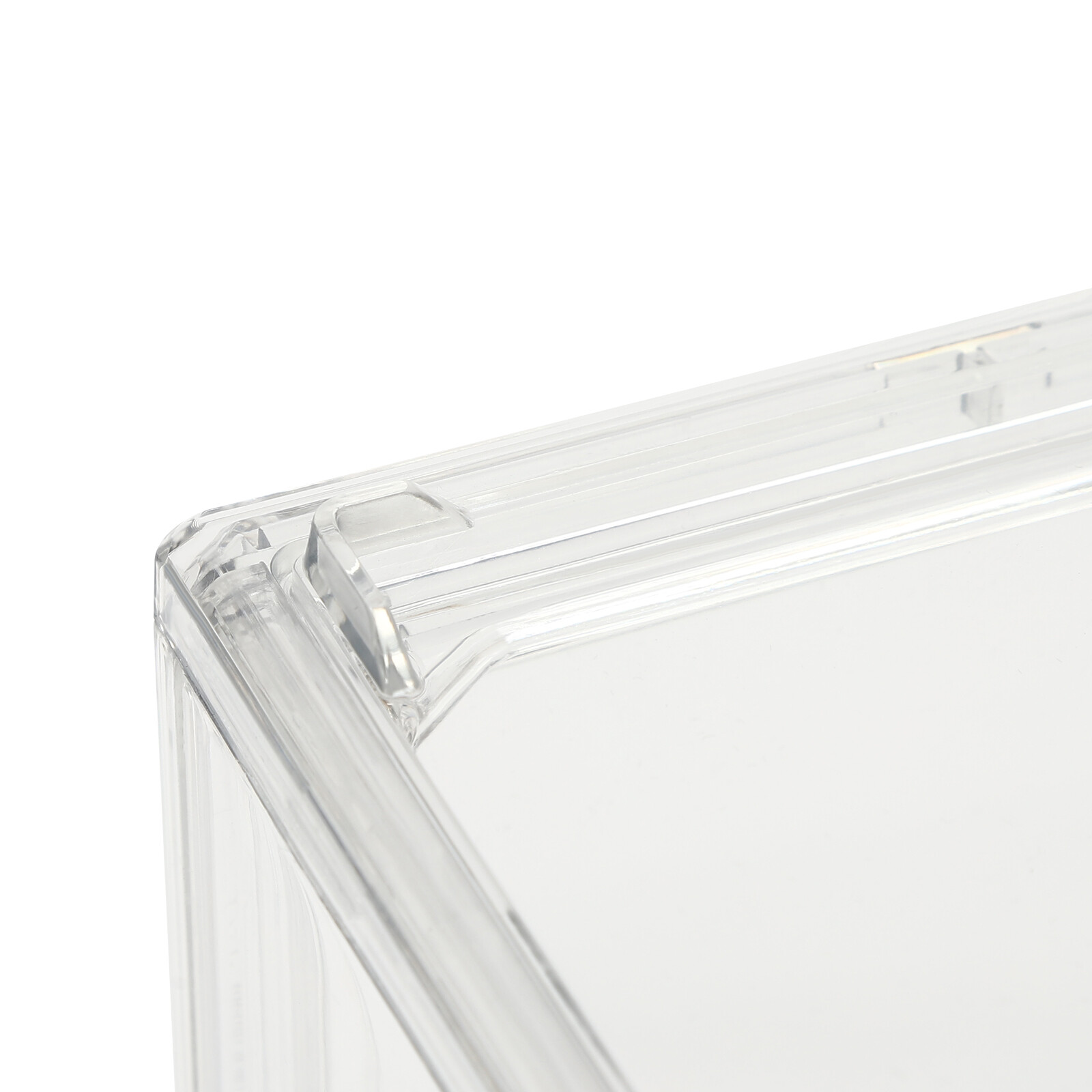 Compact 2-Tier Display Shelf Clear Cake Cupcake Bread Storage Box Display Case