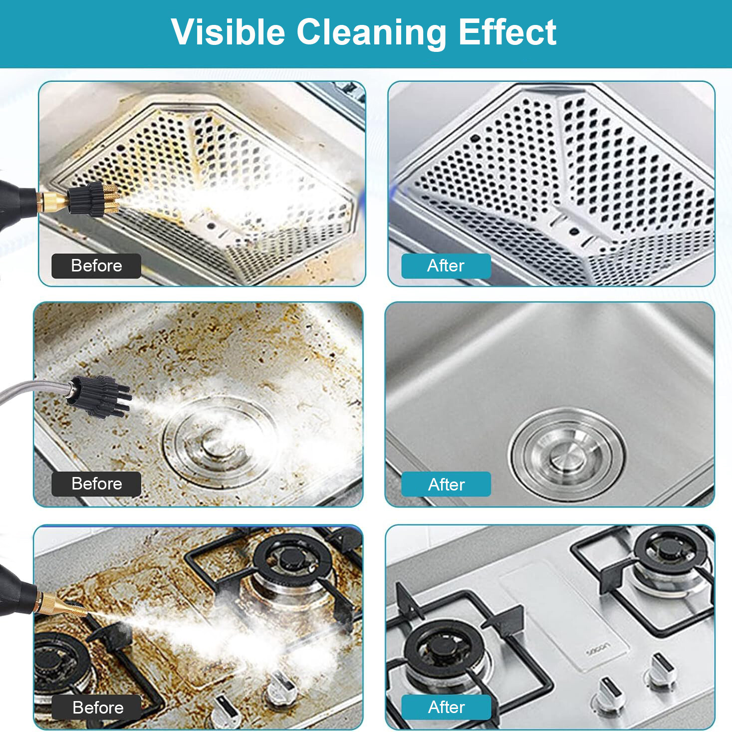 Handheld High Temp Steam Cleaner High Pressure Household Cleaning Machine 2500W