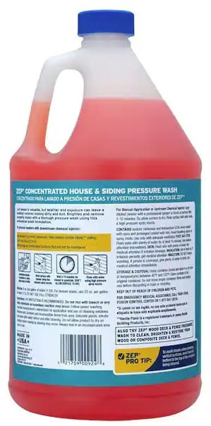 ZEP 1 Gal House & Siding Pressure Wash Concentrate Cleaner Outdoor Formula