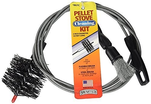Brushtech Pellet Stove Cleaning Brush for 3″ Vent Pipes Kit