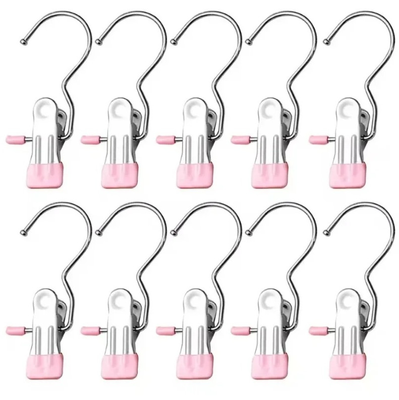 20pcs Stainless Steel Clothespins Durable Hanging Clips for Laundry & Storage