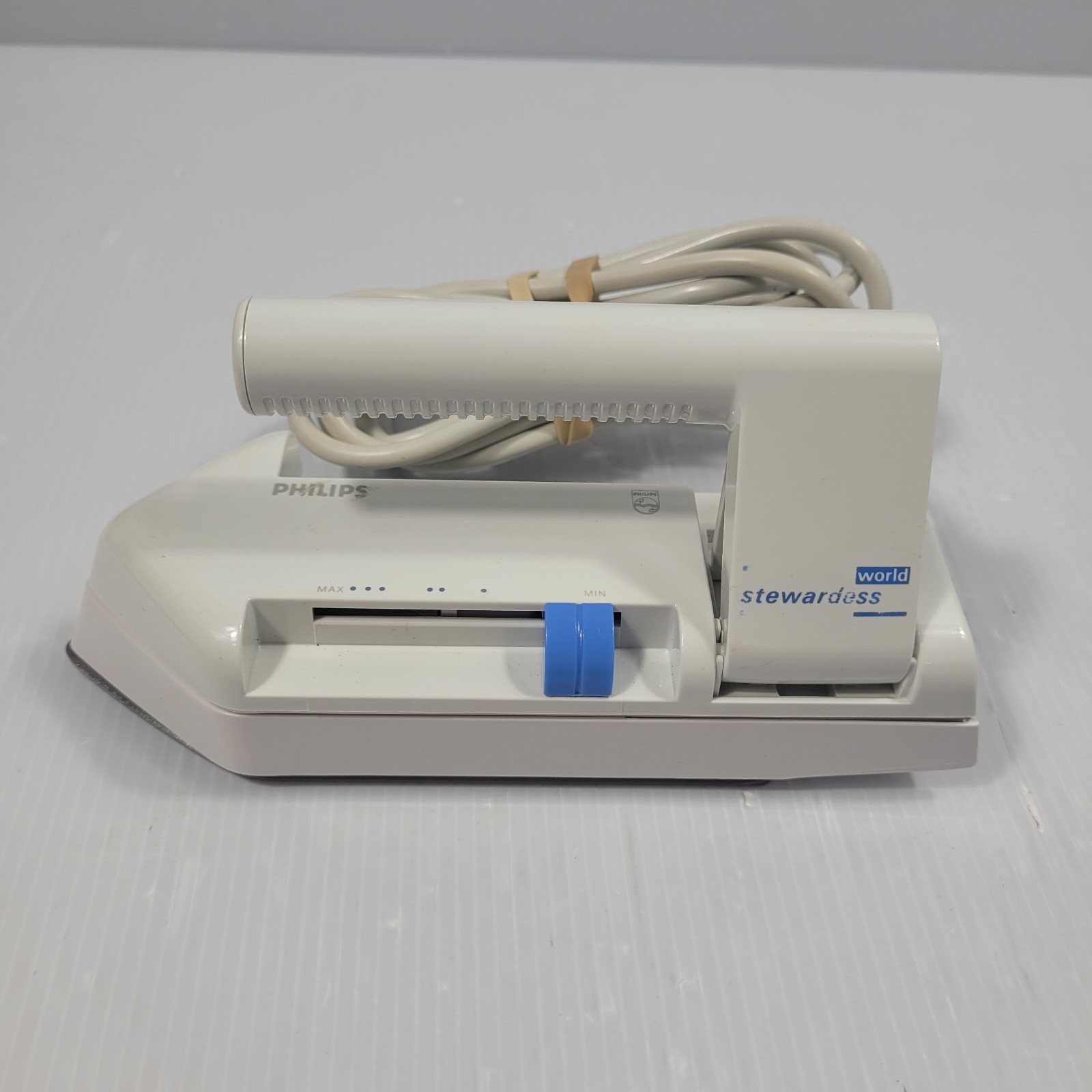 VTG Philips World Stewardess Travel Iron | Folding Handle | European Type C Plug