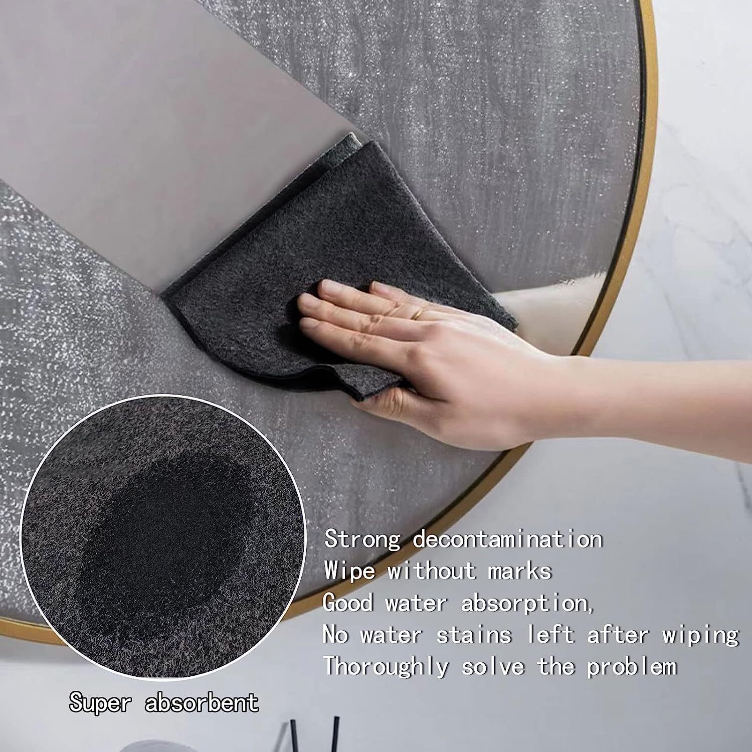 5Pcs Thickened Magic Cleaning Cloth Streak Free Microfiber Cleaning Rag Reusable