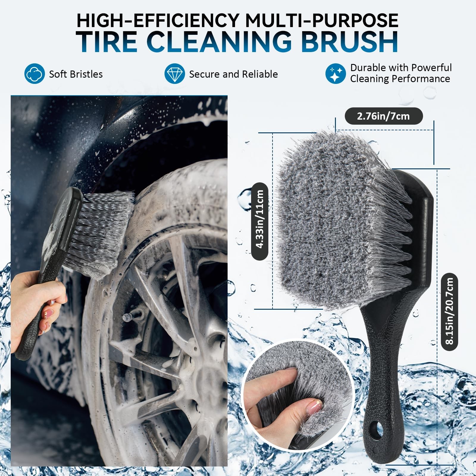 Eomarce Tire Brushes for Cleaning Tires, Car Wheel Brushes for Cleaning Wheel…