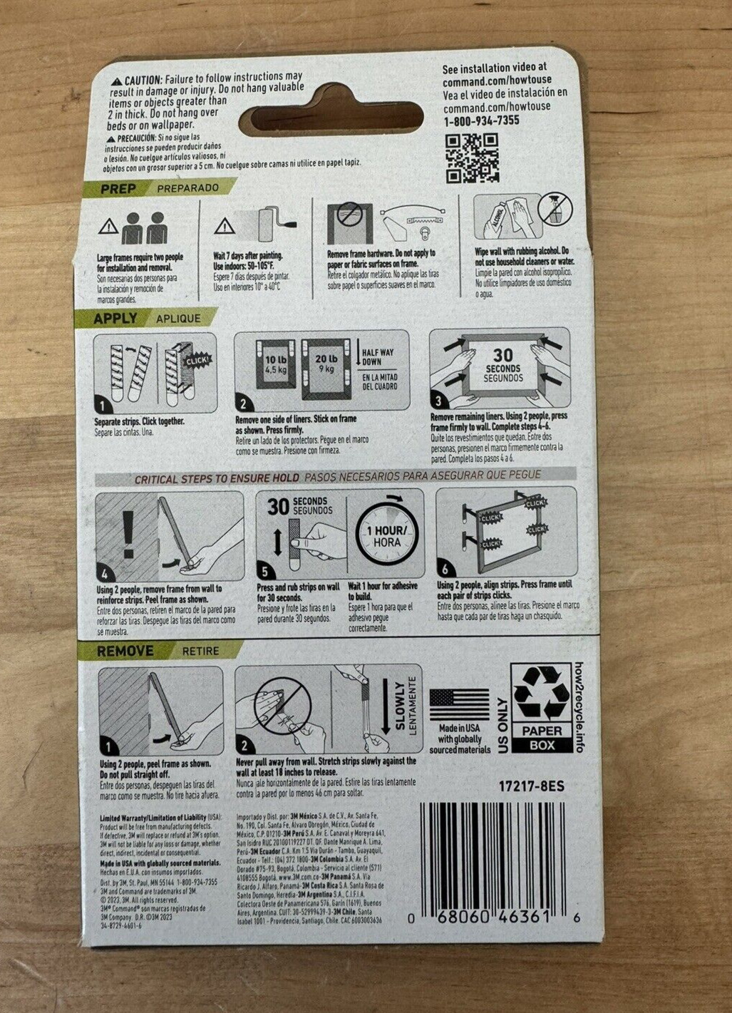2 PACKS Command 20lb XL Hanging Strips, 16 total (8 pairs in each pack)