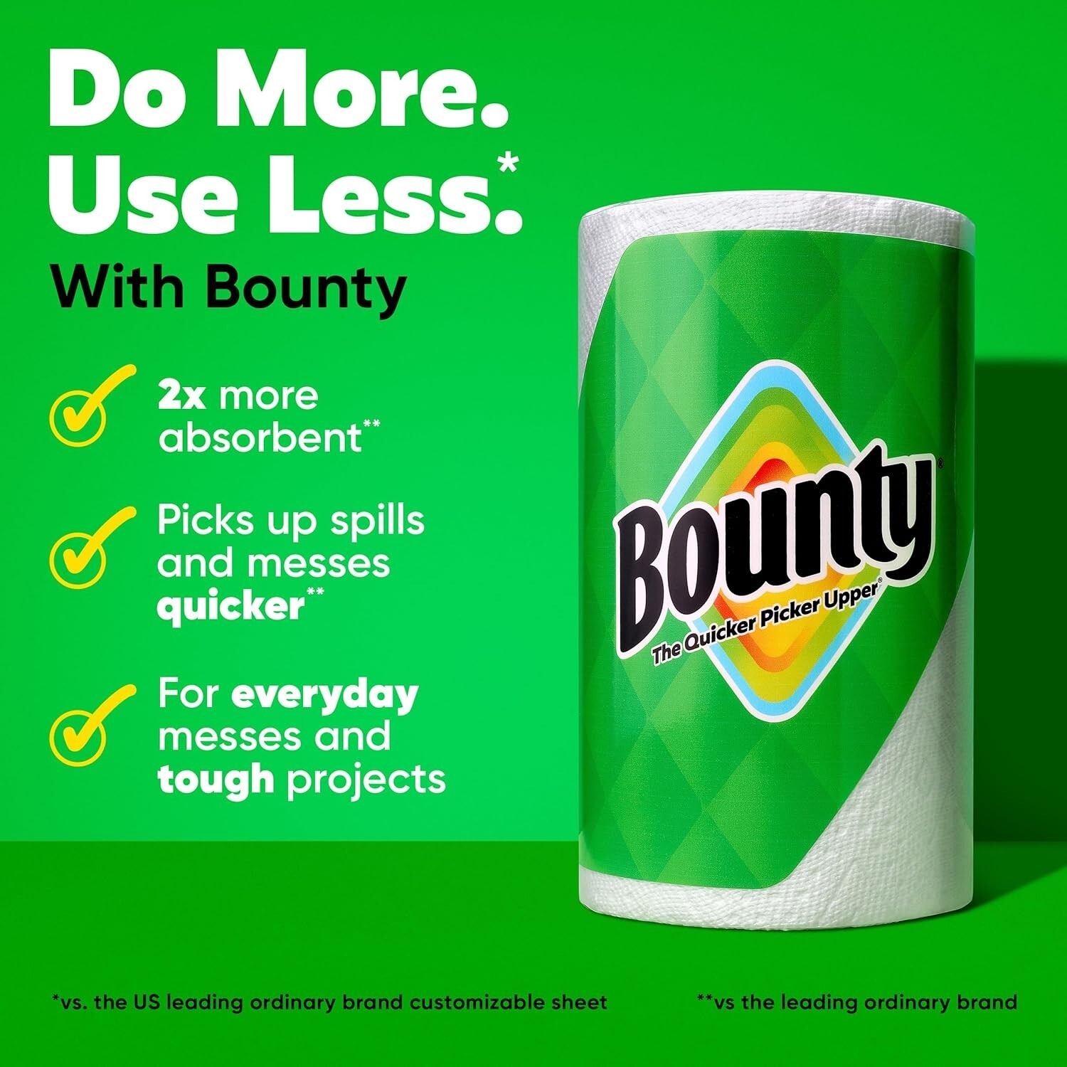 Bounty Select-A-Size Paper Towels Prints 2 Triple Rolls 123 Sheet/Roll, Printed