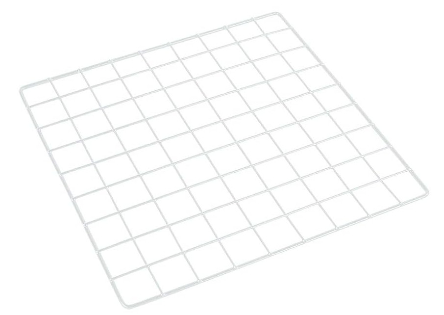 Set 10 Mini 14 x 14″ White Wire Grid Storage Cube Panels + 16 Connectors