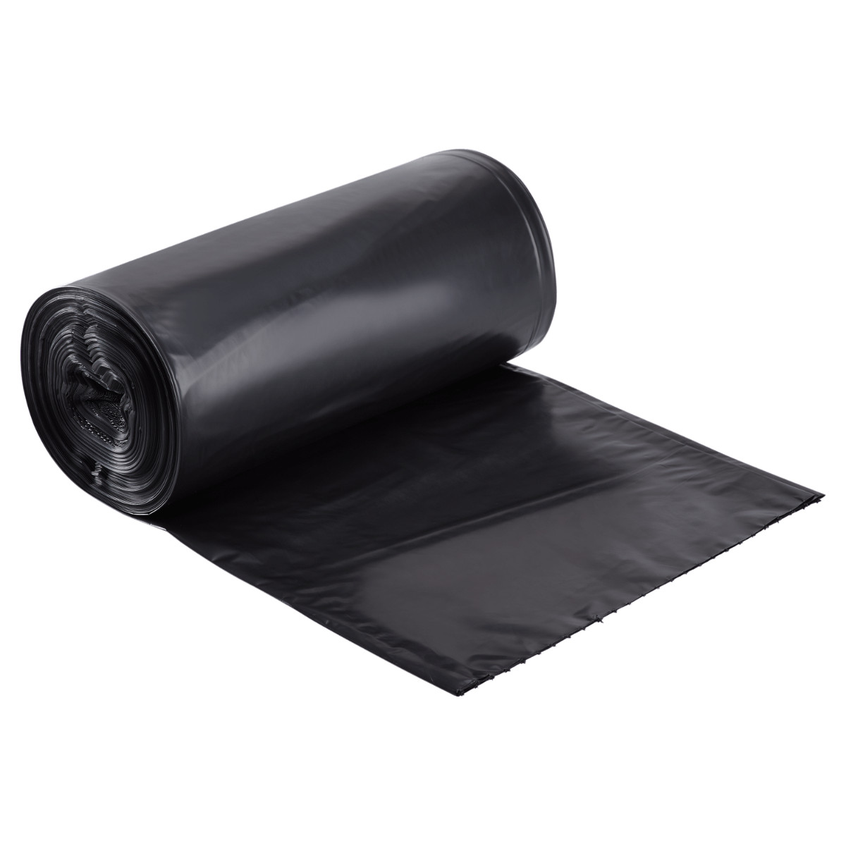 38″ x 58″ 1.2 Mil Black Low Density 55-60 Gallon Trash Can Bag Liner Office Home