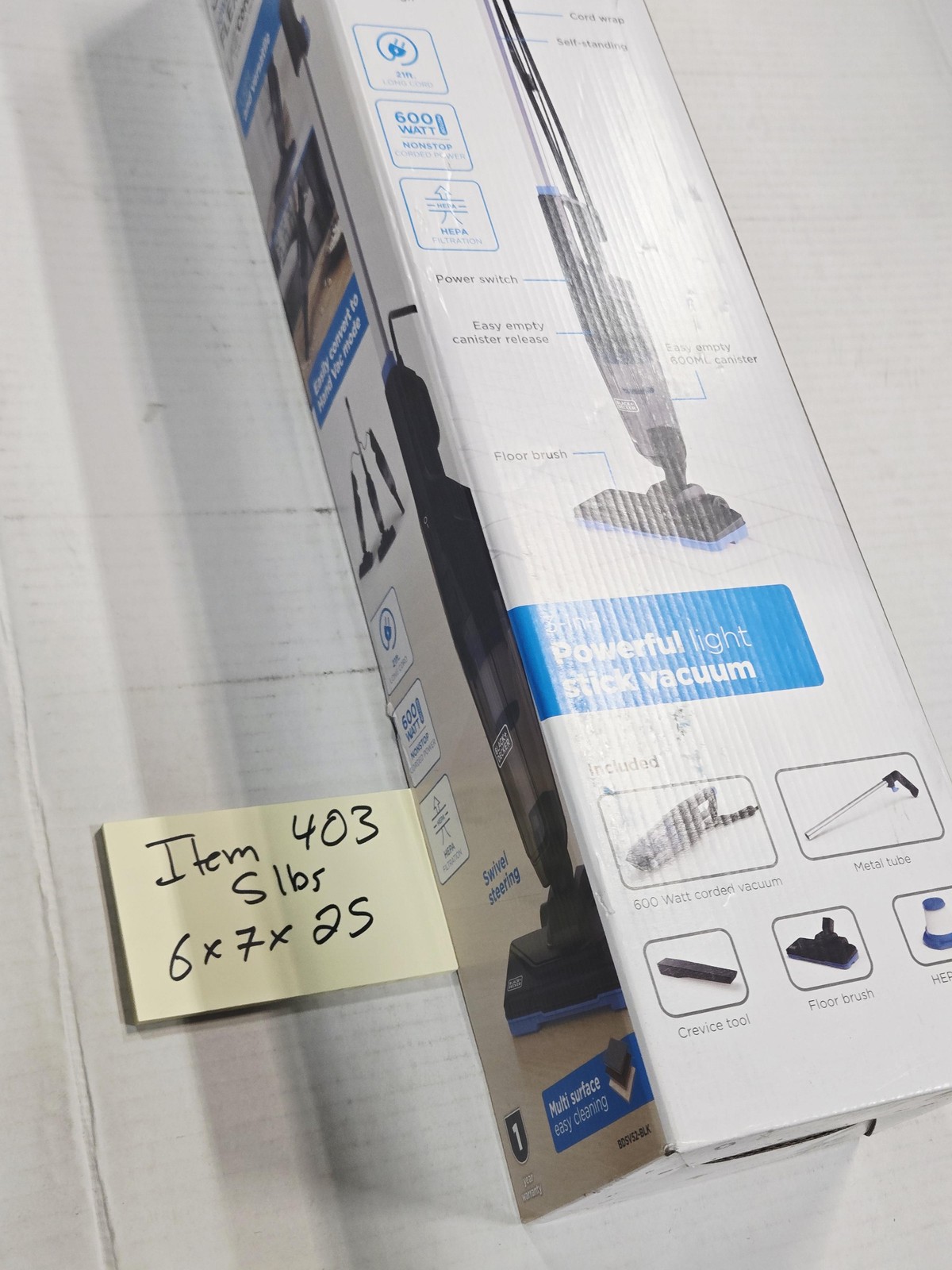 BLACK+DECKER POWERSERIES FLEX Corded 3-in-1 Stick Vacuum 600W HEPA Lightweight