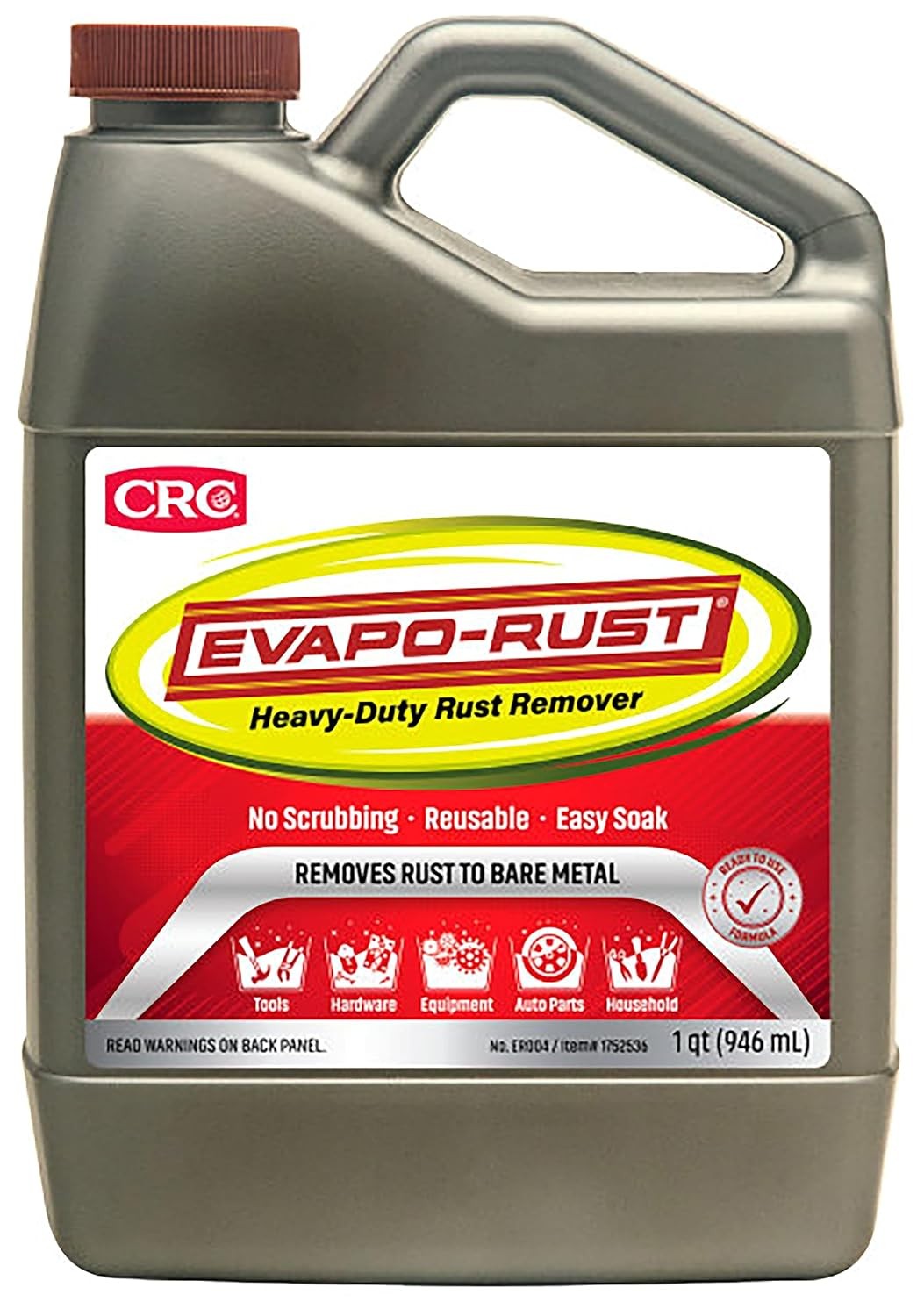 CRC Evapo-Rust, Heavy-Duty Rust Remover, Reusable, Acid-Free Non-Corrosive 32 oz