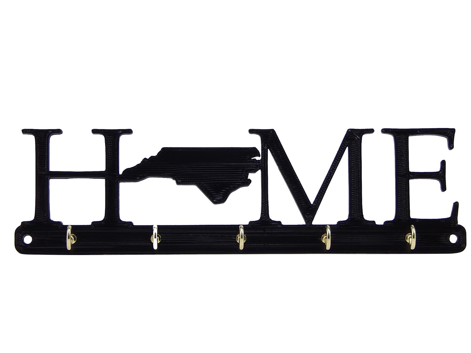 North Carolina Home State Shape Key Holder Hanger Rack Housewarming Wall Gift