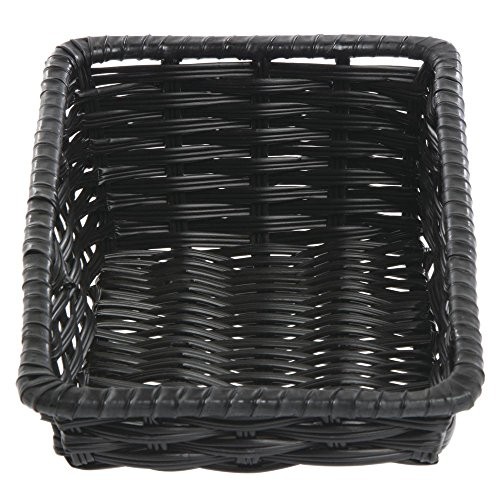 HUBERT® Storage Basket Rectangular Black Plastic – 7 1/2″L x 12″D x 1 1/2″ to