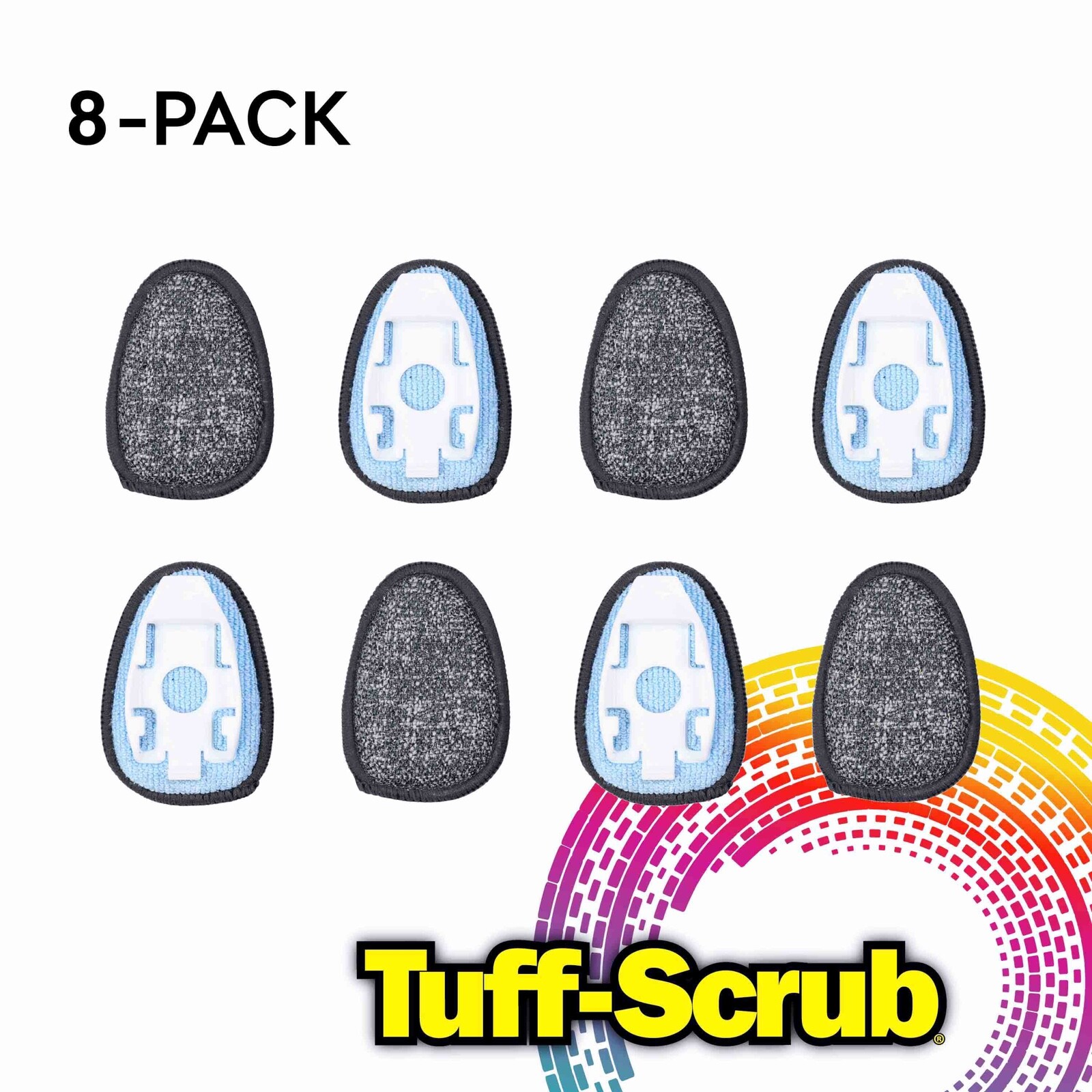 CLEARANCE Tuff-Scrub Microfiber Wand Refill Sponge Pads, Highest Quality 8 Pads