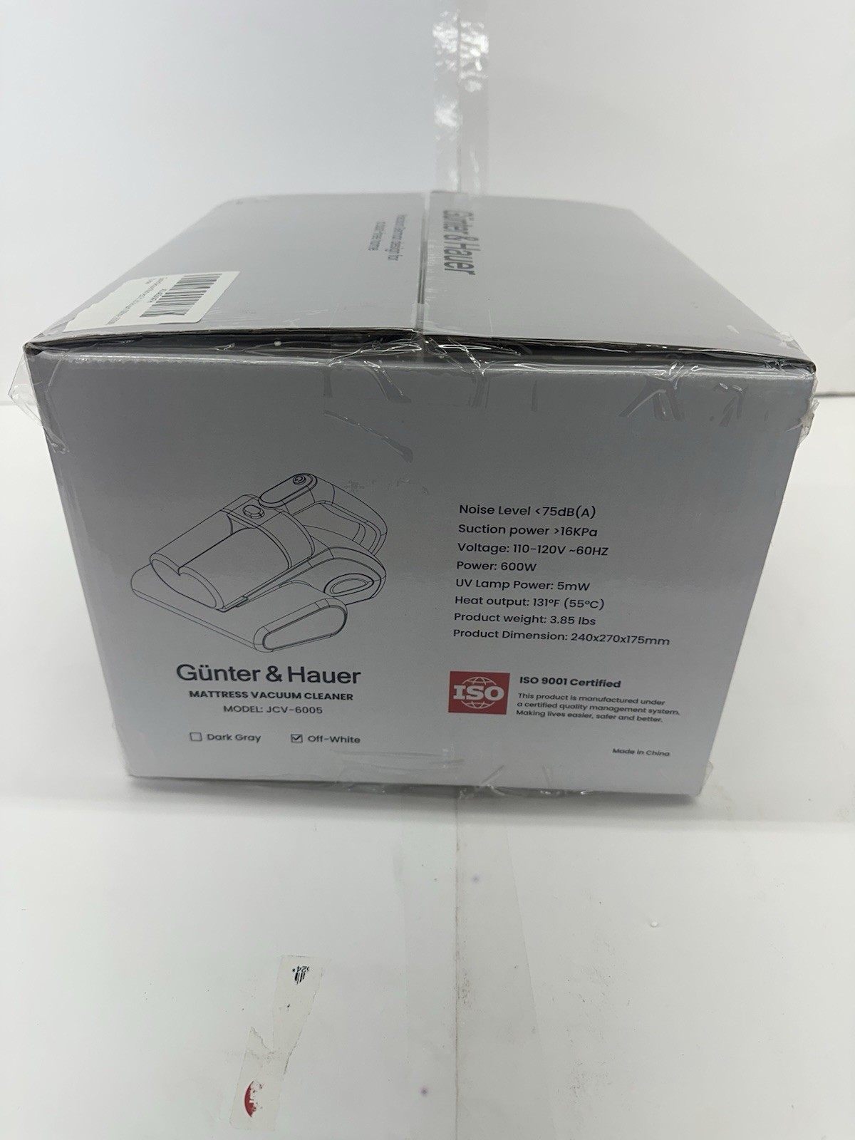 Mattress Bed Vacuum Cleaner 16Kpa Strong Suction,20ft Corded 600W Corded White