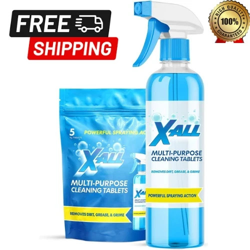 X-ALL Multi-Purpose Cleaner – Spray Bottle and 5x Cleaning Tablets – Cleaner for