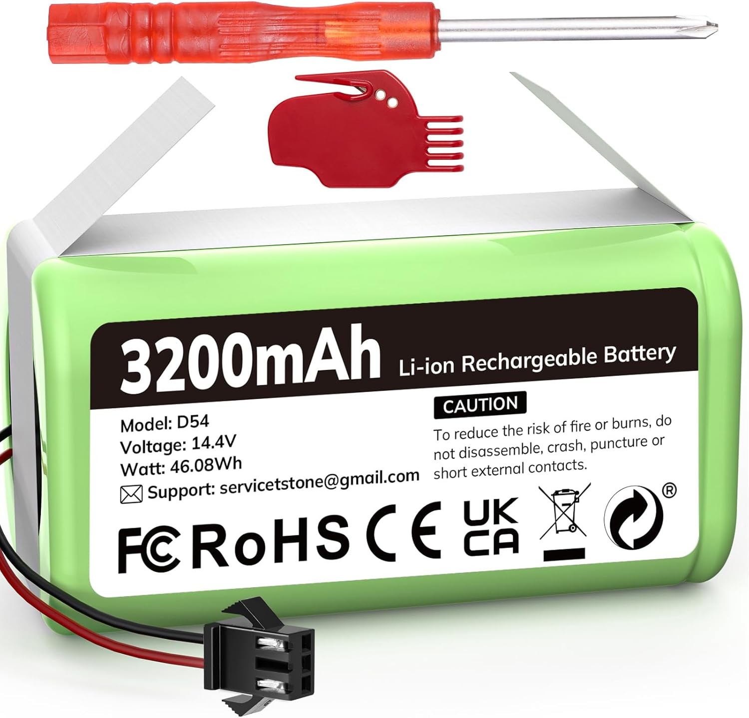 14.4V 3200mAh Replacement Battery for eufy RoboVac 11 11C 11S Plus 11S MAX 12