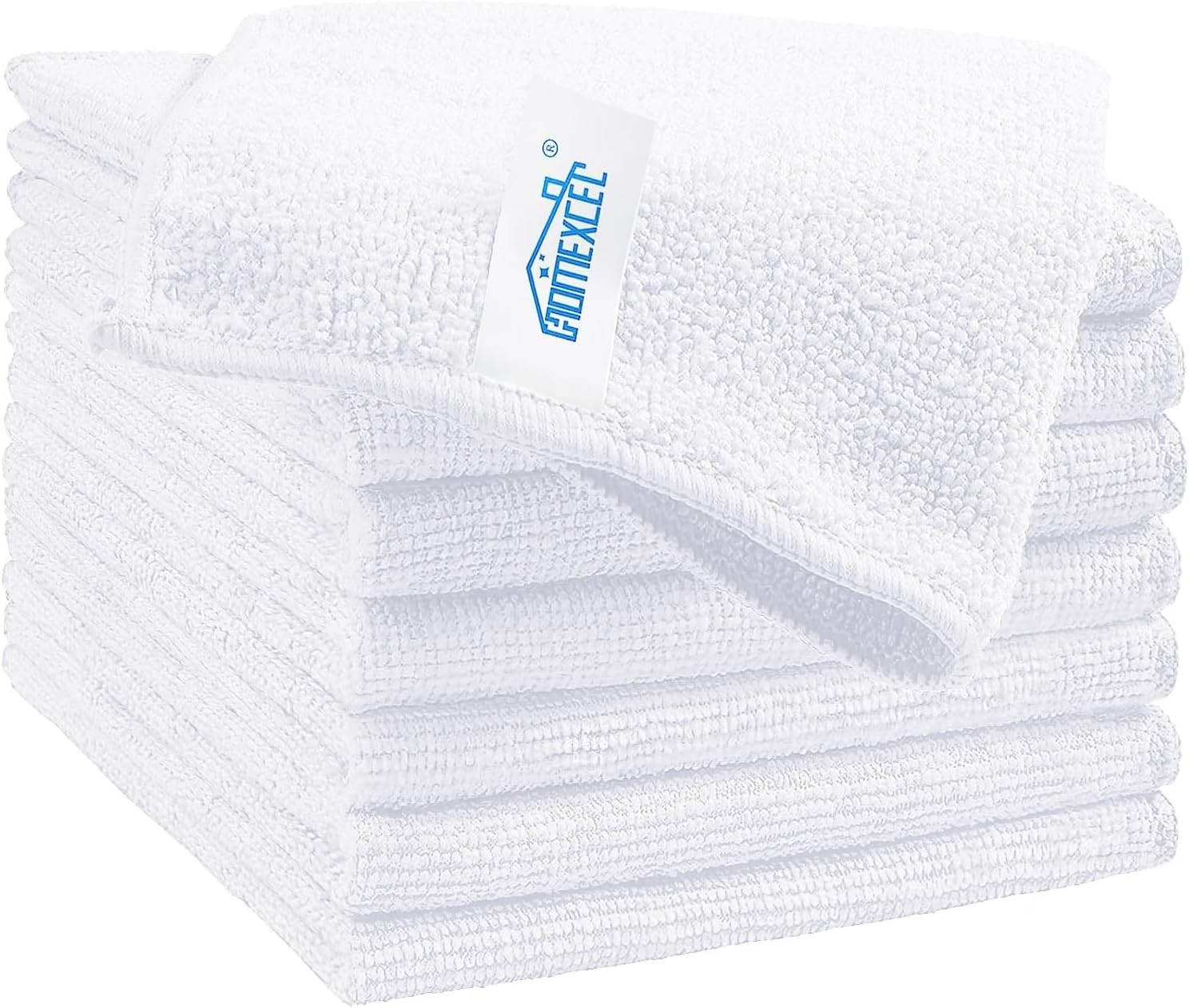 8PK Microfiber Cleaning Cloth, Cleaning Rags for Home, 11.5×11.5in | Reusable…