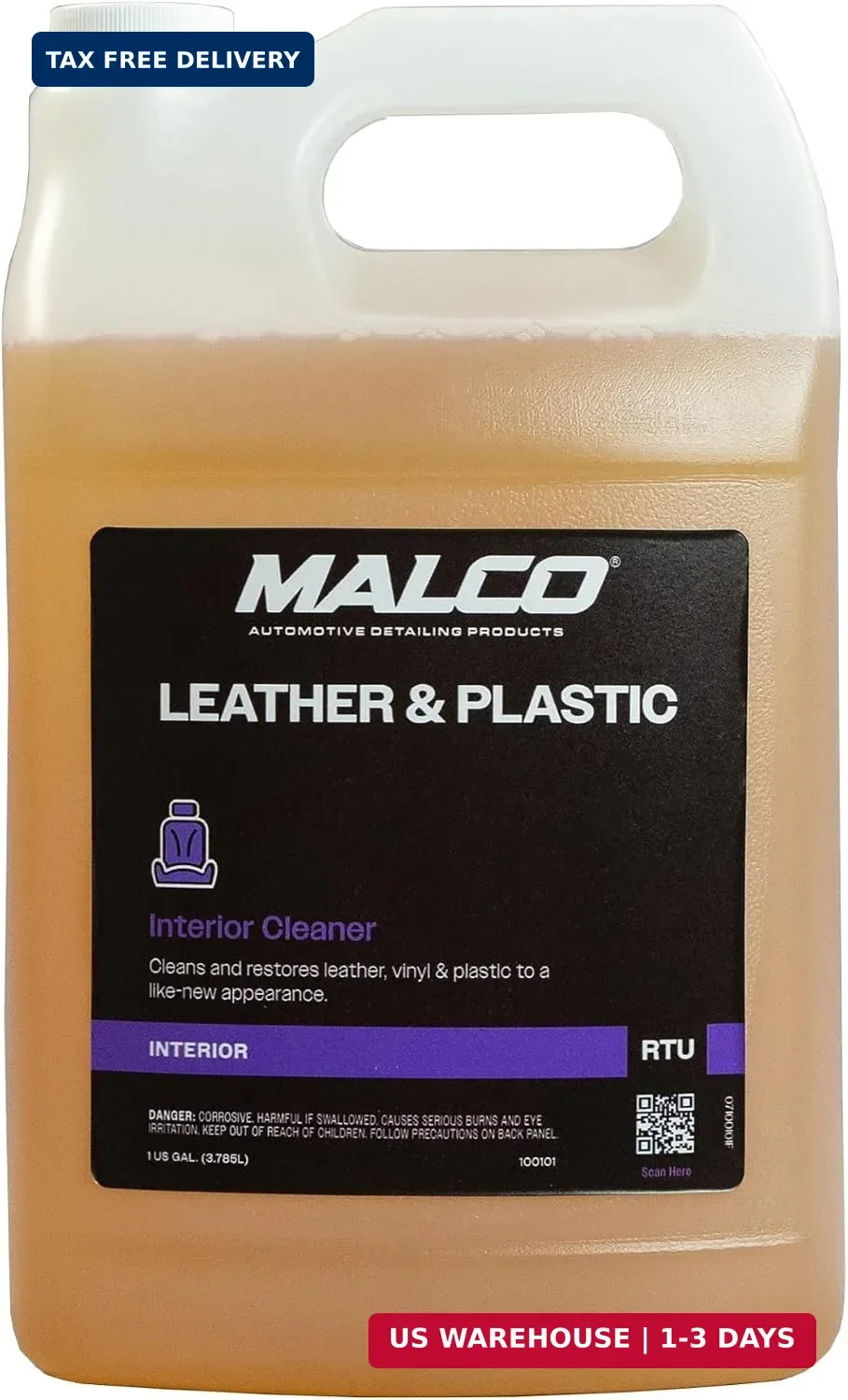 Malco Leather & Plastic Cleaner – Penetrates Deep to Remove Dirt, Grime and Oily