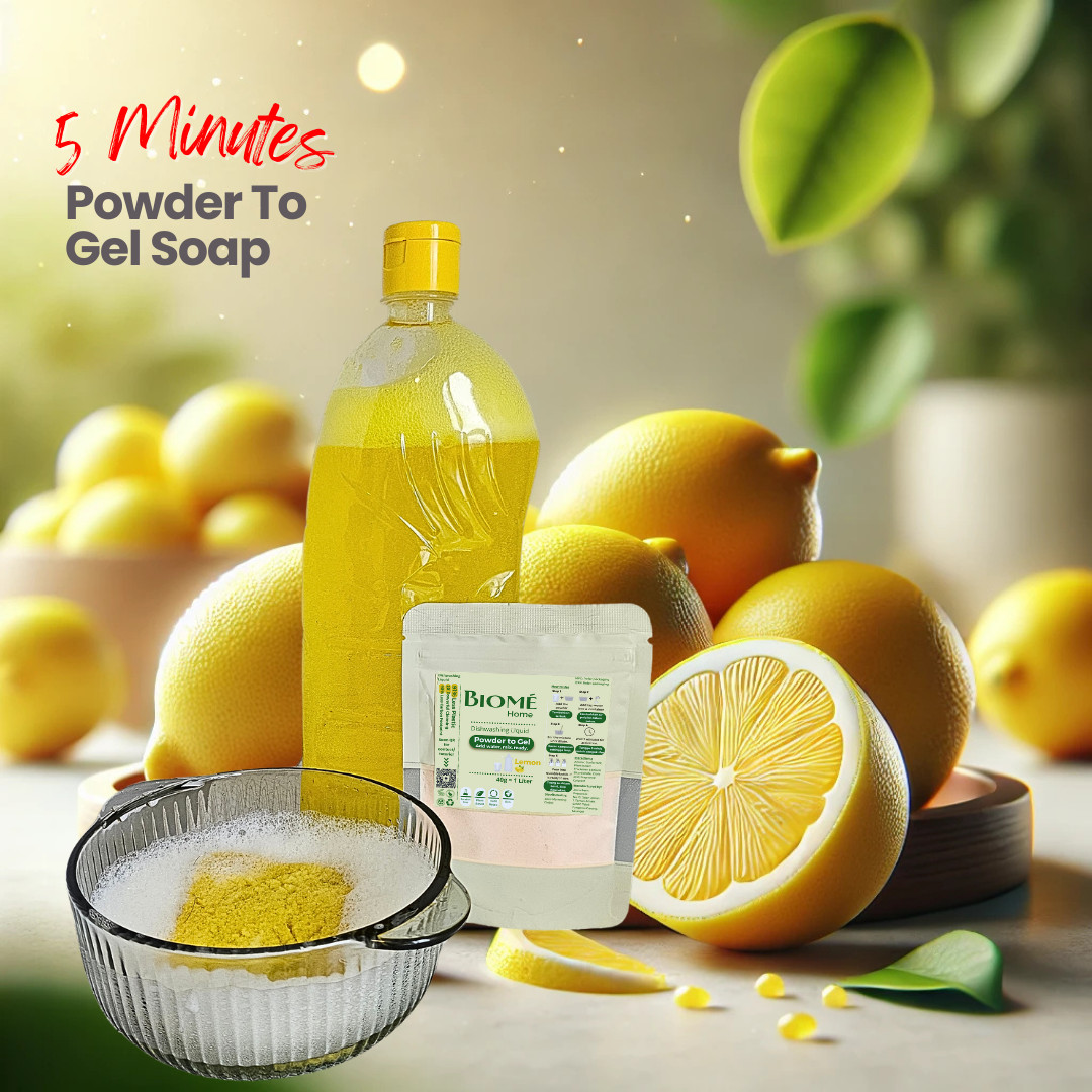 [8 Pack] MALAYSIA Powder-to-Gel Dishwash Soap 120g – 101 fl oz [Free Shipping]