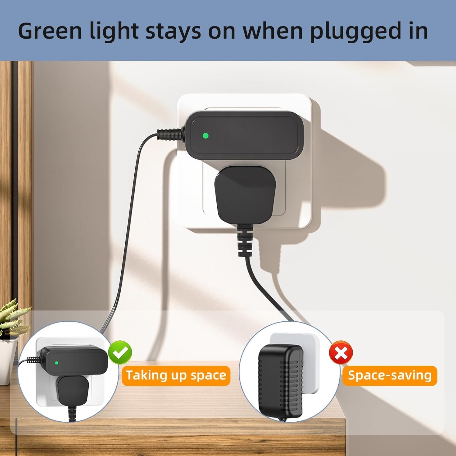 Moosoo Cordless Vacuum Charger Compatible with X6, K17, XL618A – 110V Input