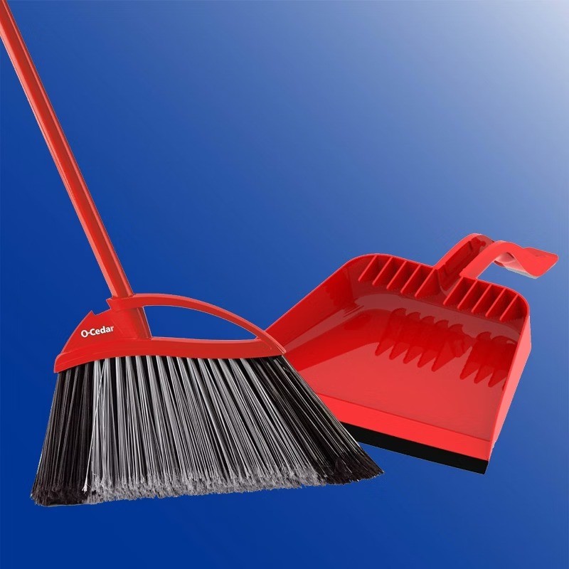 PowerCorner Pet Pro Assembled Broom with Step-On Dustpan