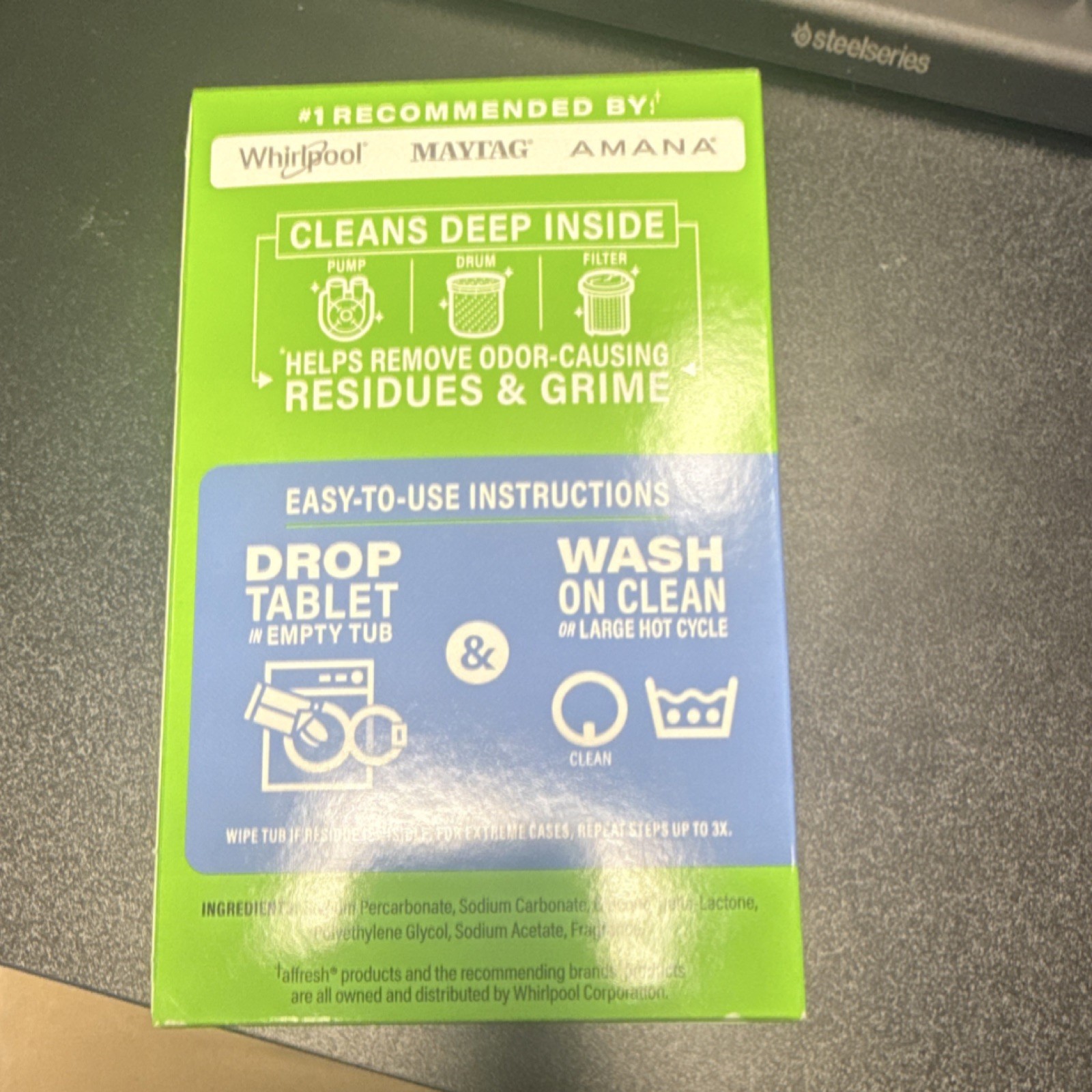 affresh Washing Machine Cleaner Tablets 3 Pack 120g EPA Safer Choice Septic Safe