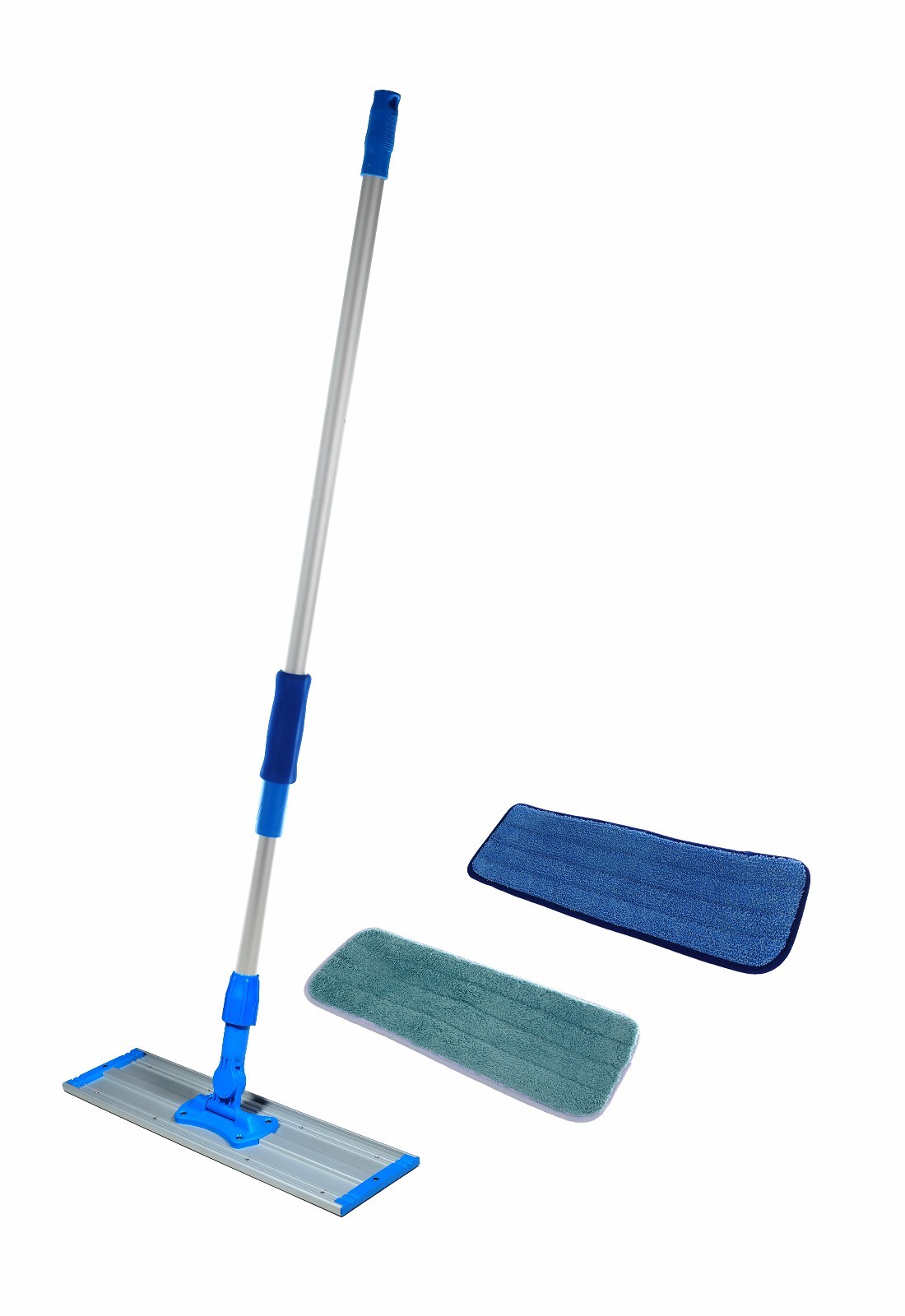 18 inch Mop Kit – Mop Frame, Telescopic pole, Microfiber Wet and Dry Mop Pads