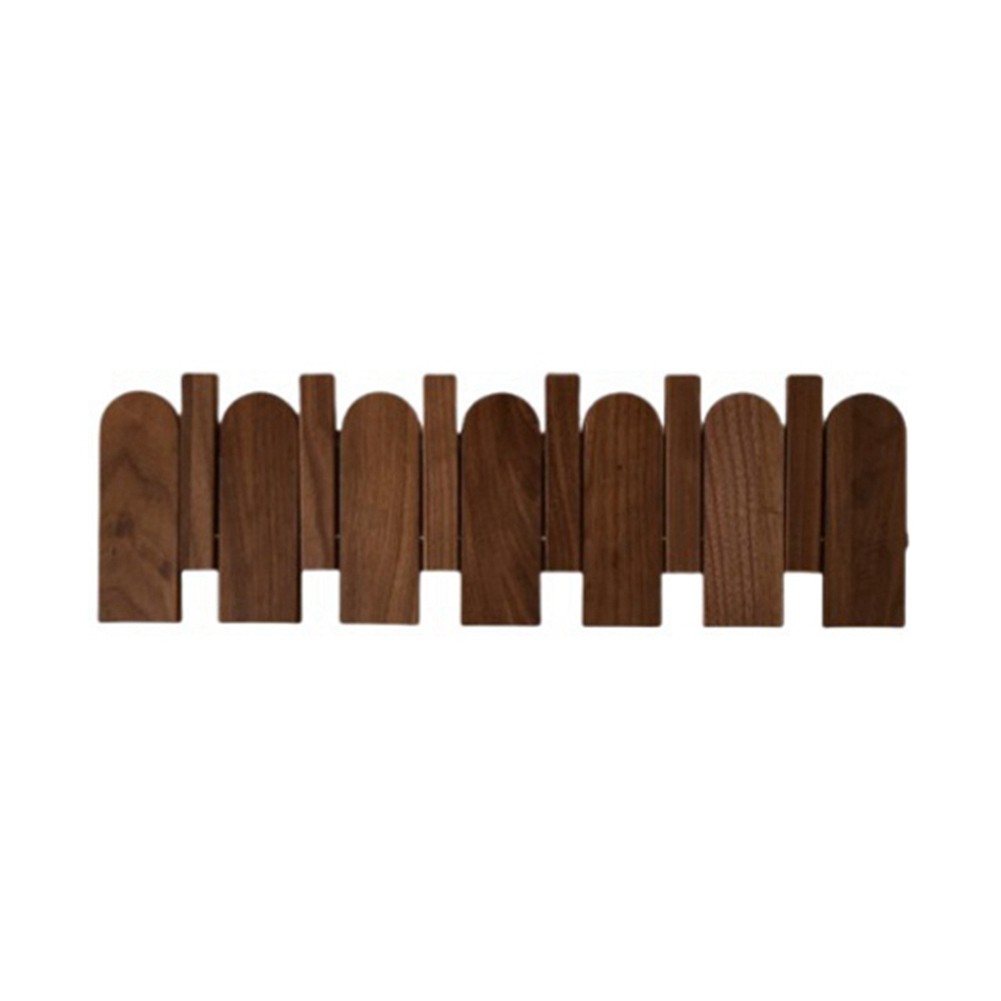 Wood Wall Mounted Coat Rack with Hidden Decorative Hook Clothes Hat Key6364