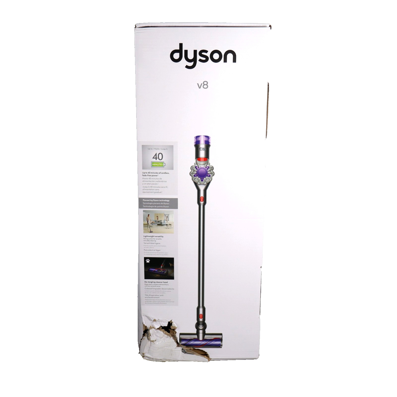 Dyson V8 Plus Cordless Vacuum, Cleans Hard Floors and Carpets, Detangle NEW OPEN