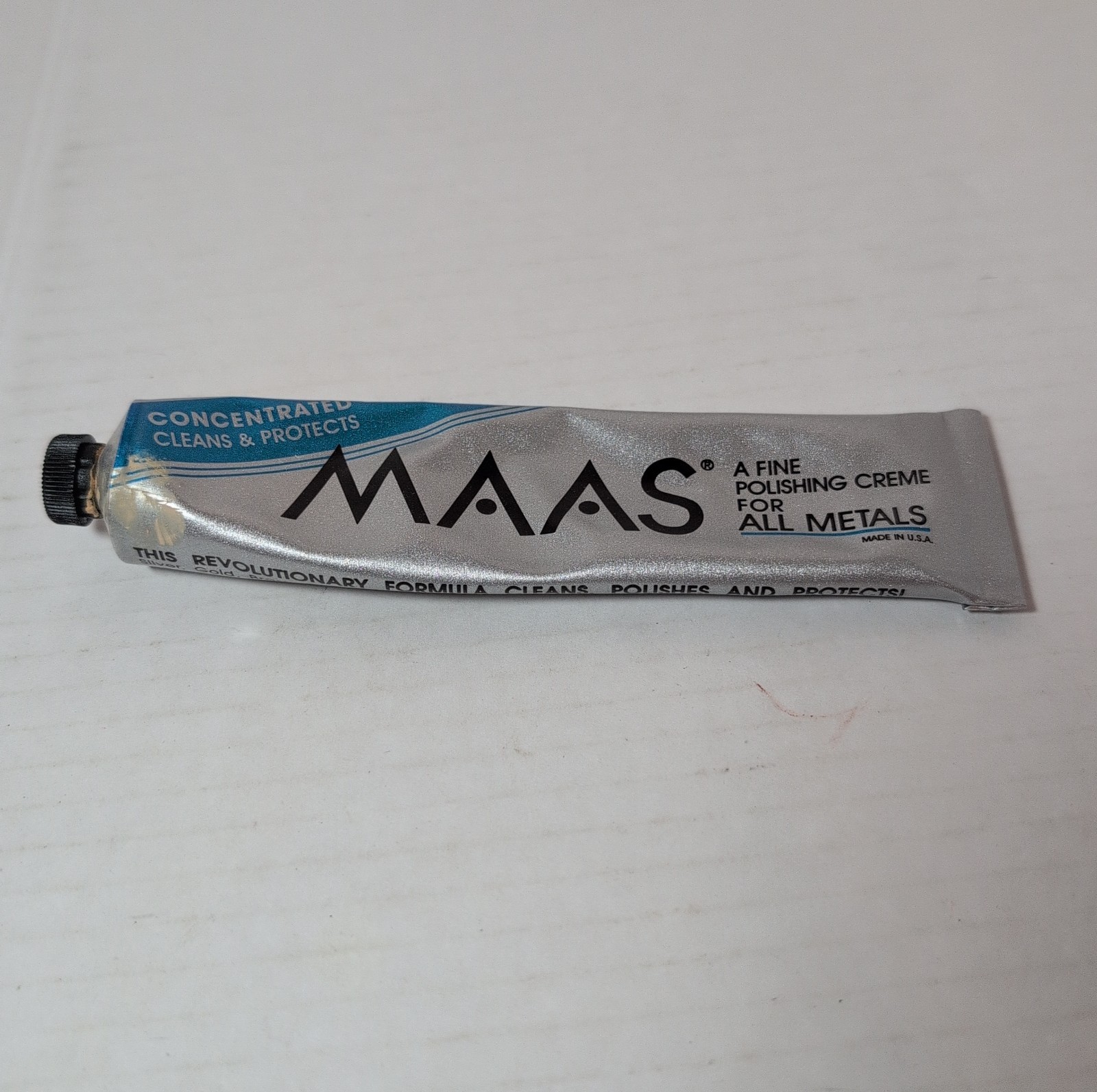 2oz Tube Maas Metal Polish Creme – Used 1.35 Oz Remain