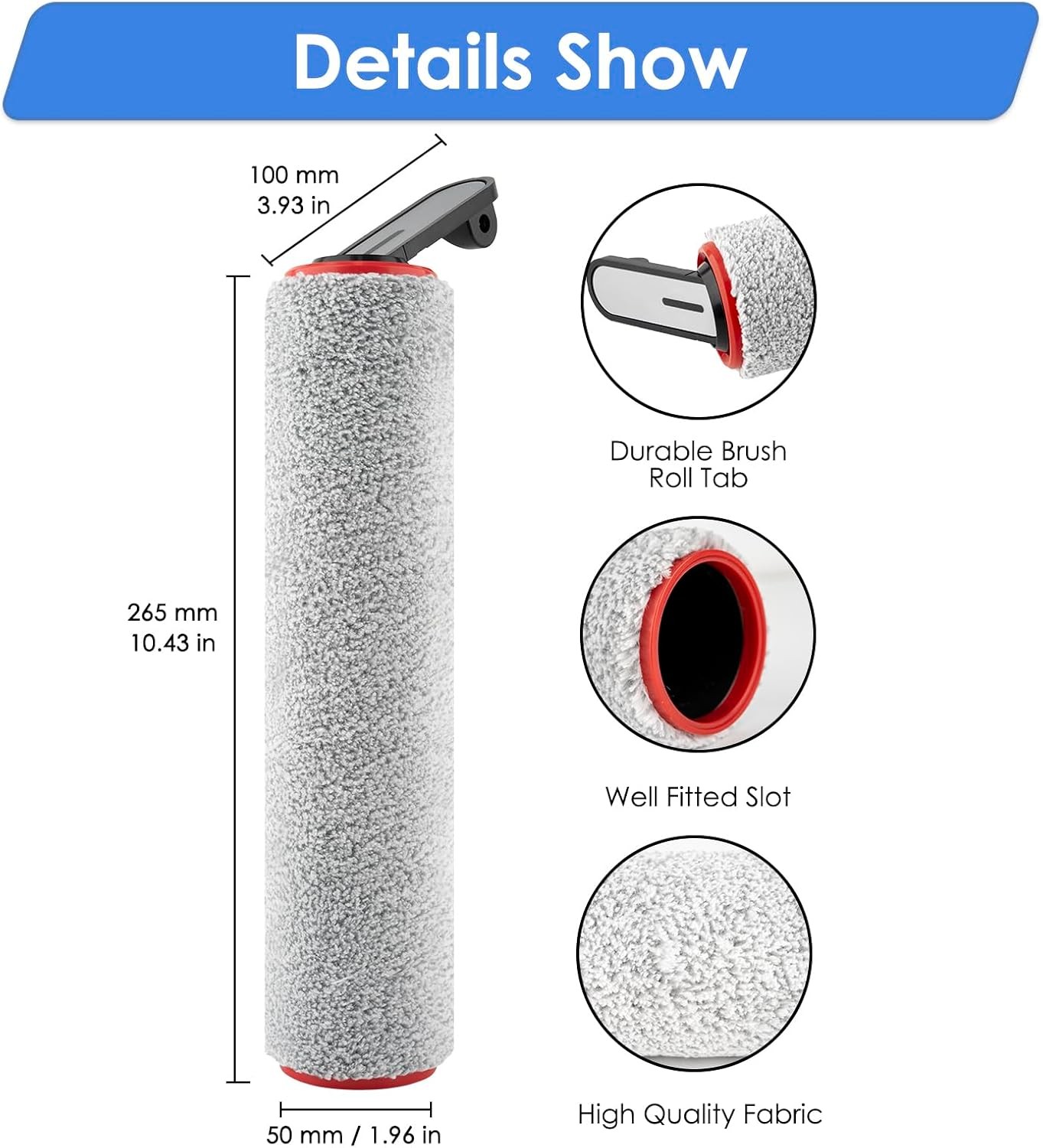 2 Pack H14 Pro Replacement Roller Brushes and HEPA Filters Compatible