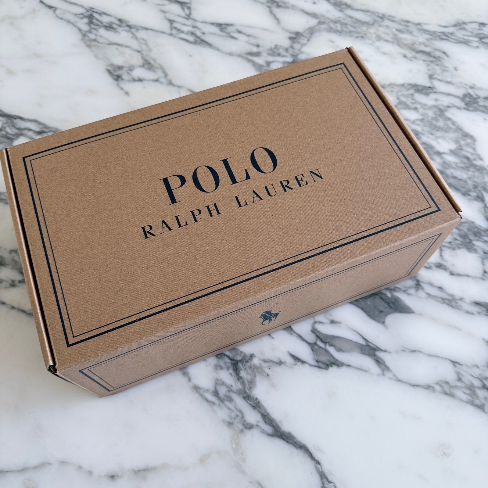 Polo Ralph Lauren Empty shoe Box Brown Kraft Cardboard Storage Box