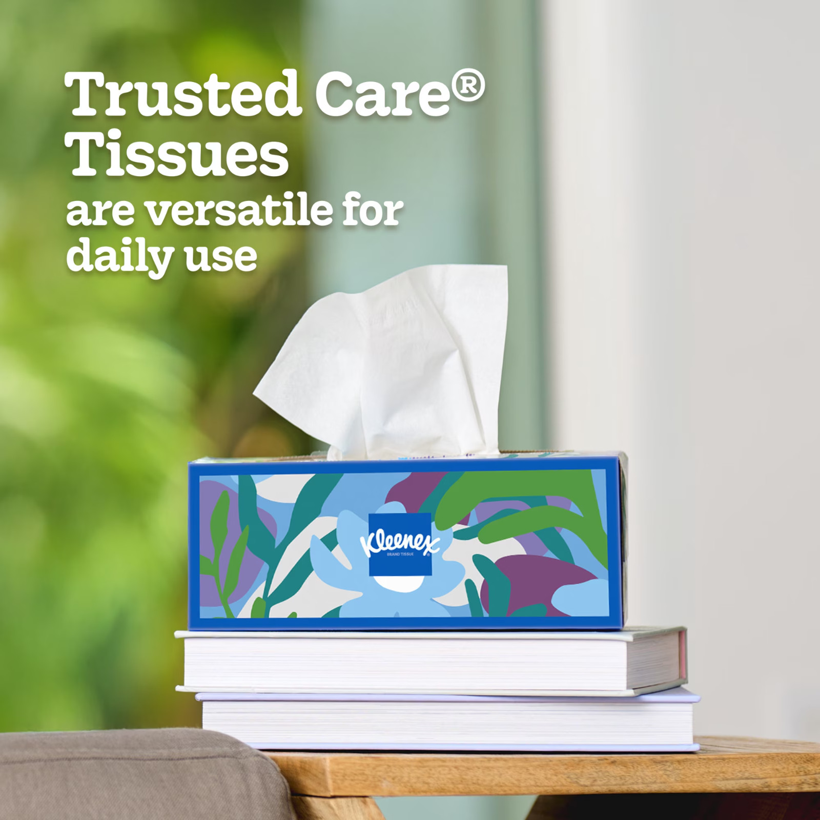 Kleenex Trusted Care Facial Tissues, 8 Flat Boxes, 200 Tissues per Box, 2-Ply