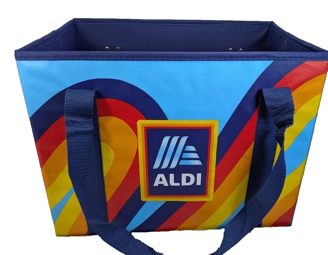 ALDI Collapsible Shopping Bag Box Reusable 14x10x11″ Blue Navy 1PC