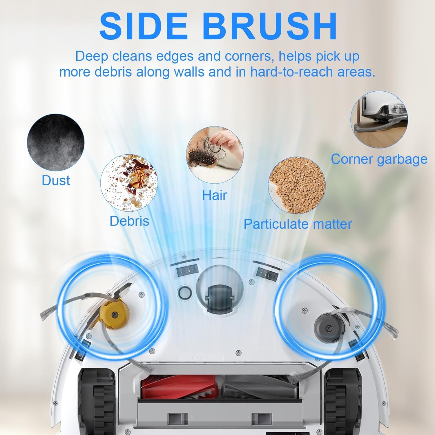 Side Brush Accessorie for Roborock Qrevo Curv 2 Flow Vacuum Cleaner Qrevo Curv