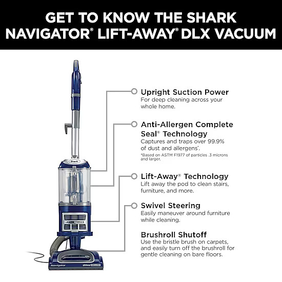 Shark Navigator Lift-Away Deluxe Upright Vacuum NV360 FREE SHIPPINGG