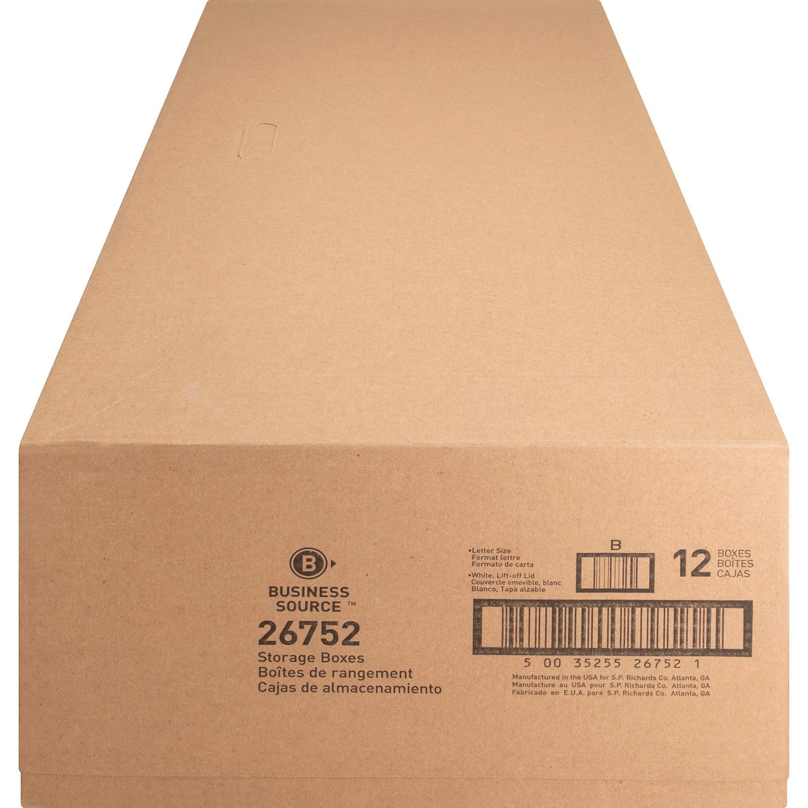 Business Source Lift-off Lid Light Duty 12″x24″x10″, Storage Box & Drawers