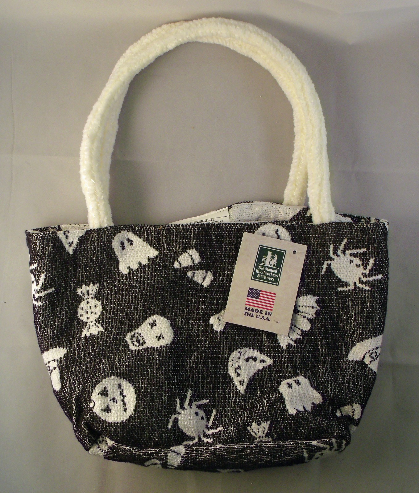 Halloween Reversible Black and White Tote Bag – Great for Trick or Treating