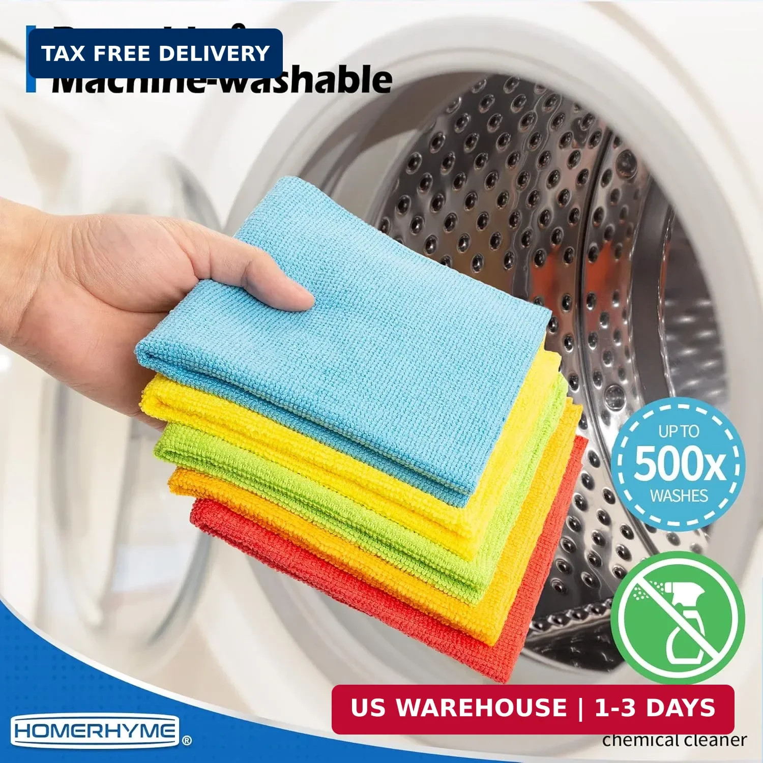 Microfiber Cleaning Cloth, 100 Pack Cleaning Rags Microfiber Towel Bulk Absorben