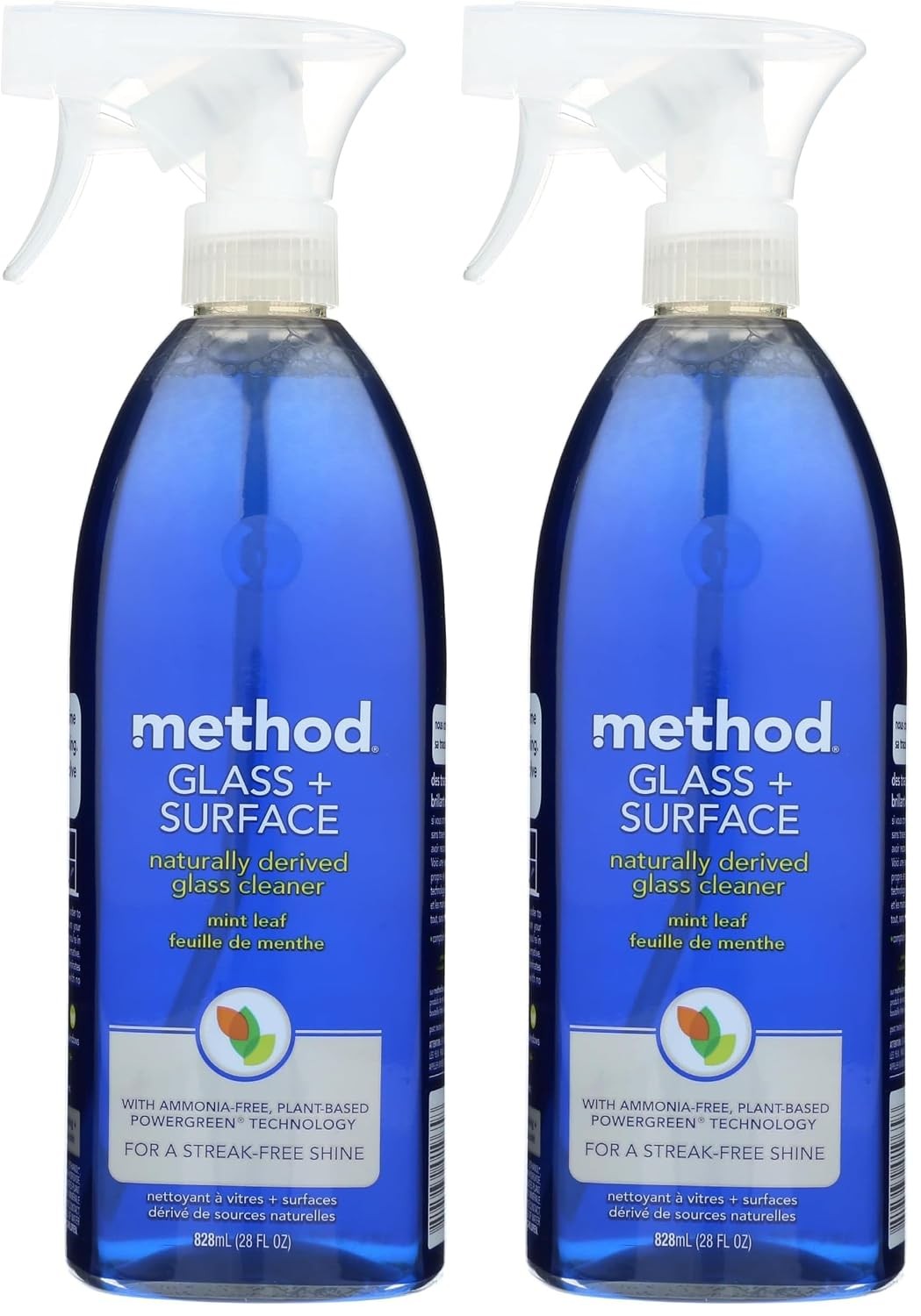Method Mint Glass & Surface Cleaner 28 Fl Oz Pack of 2 Mint Scented Cleaners