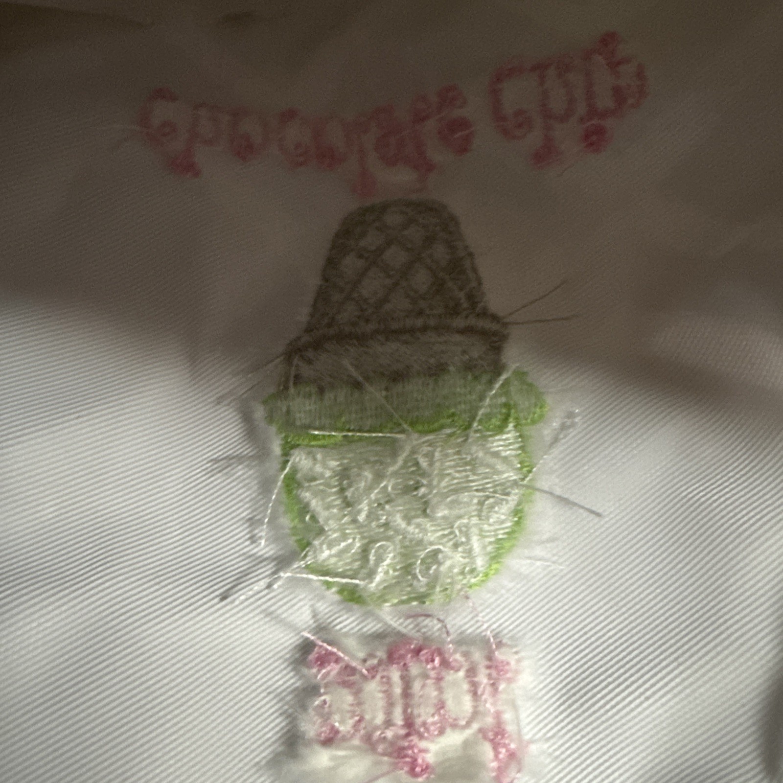Thirty-One Gifts – Oh-Snap Canvas Bin – Dancing Diamond-Embroidery – Ice Cream