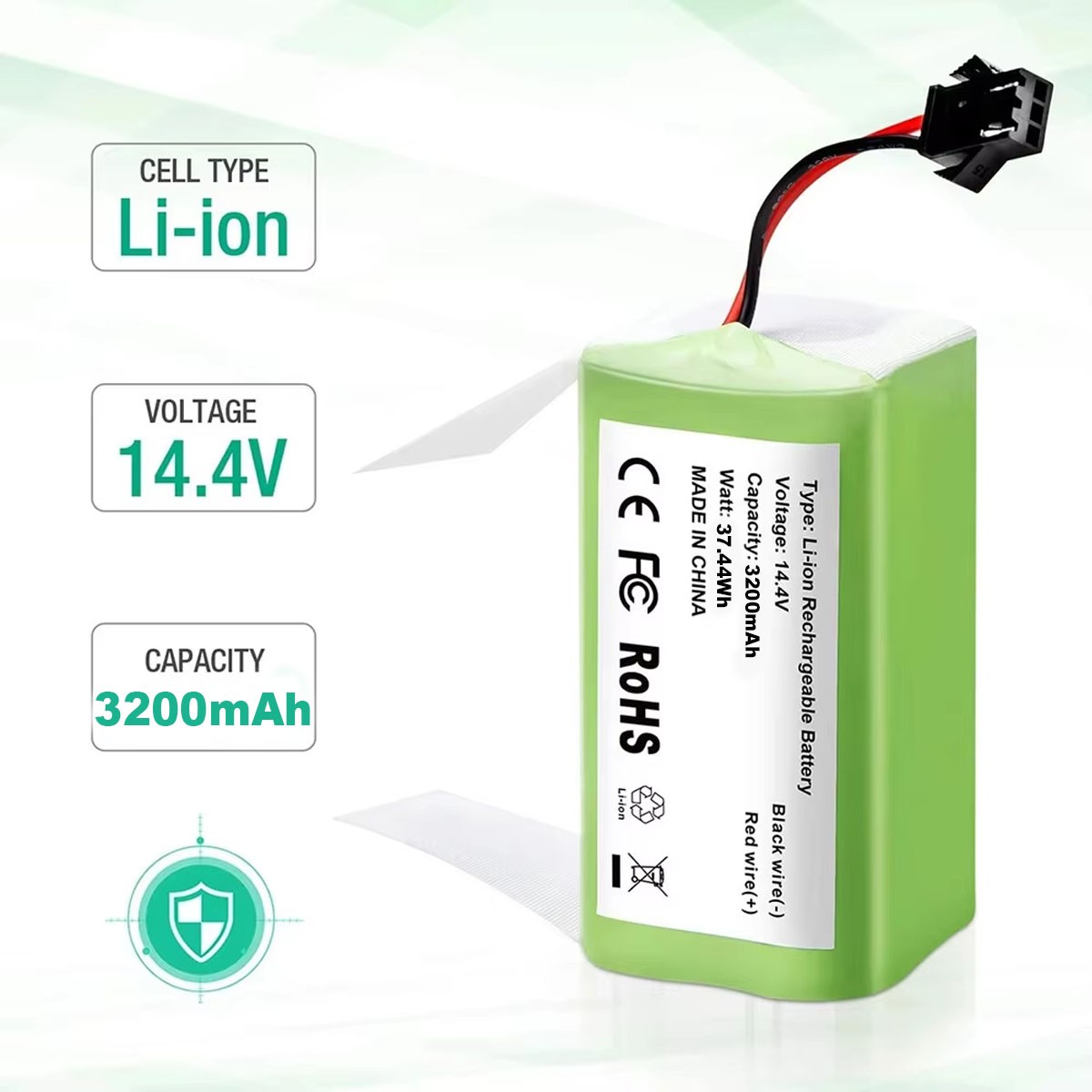 14.4V 2600mAh Replacement Battery Compatible with eufy RoboVac 11 11C 11S Plus