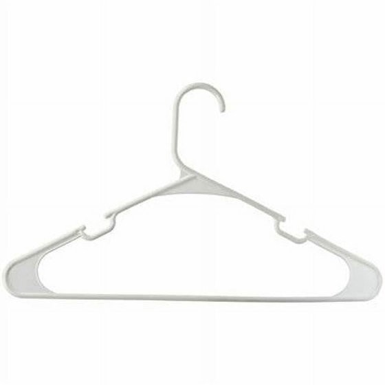Mainstays Plastic Notched Clothing Hangers, Black, 50 Pack – Durable & Lightweig