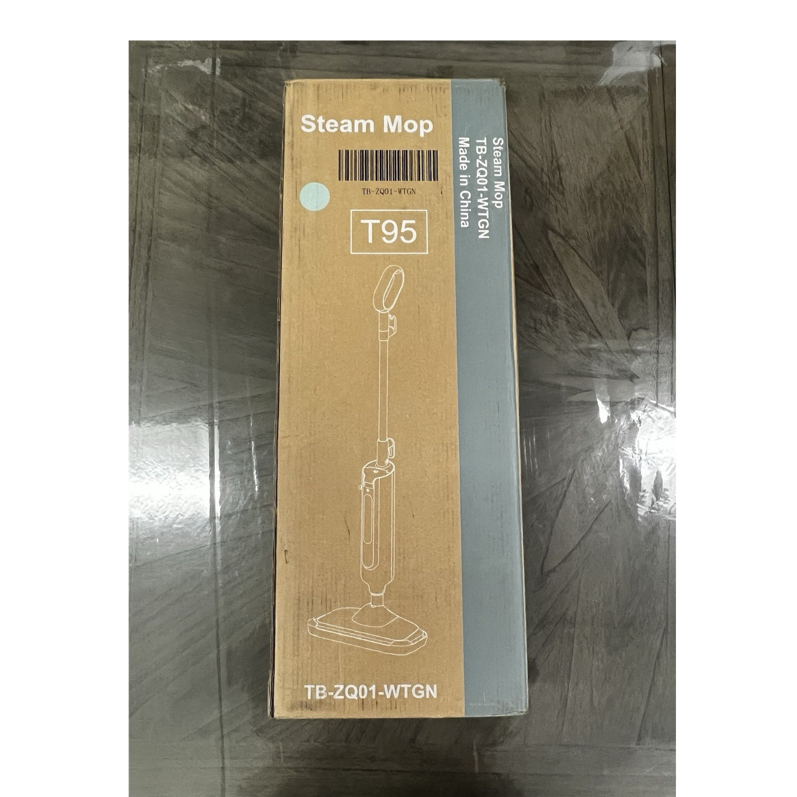 T95 Steam Mop TB-ZQ01-WTGN White 0.3L Tank 30 Sec Heat + 2 Pads Glider