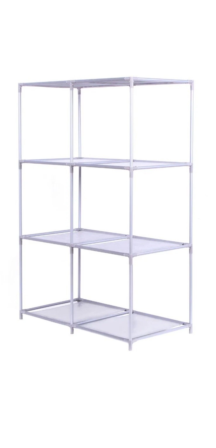 6-Cube Storage Rack Modular Organizer Unit Shelving – Gray – NEW – Easy Assembly
