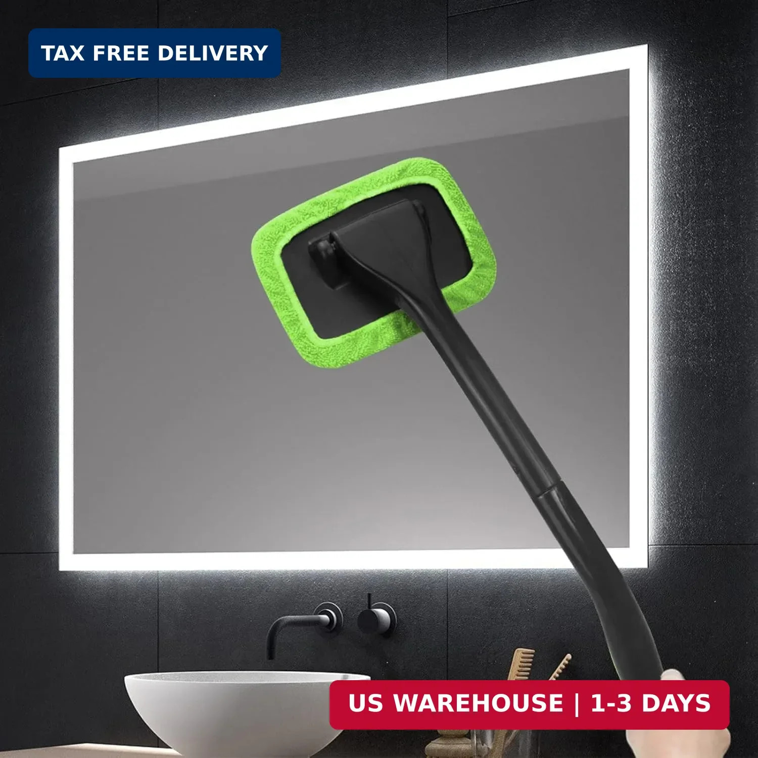 Car Windshield Cleaning Tool, Windshield Cleaner with 4 Washable and Reusable Mi