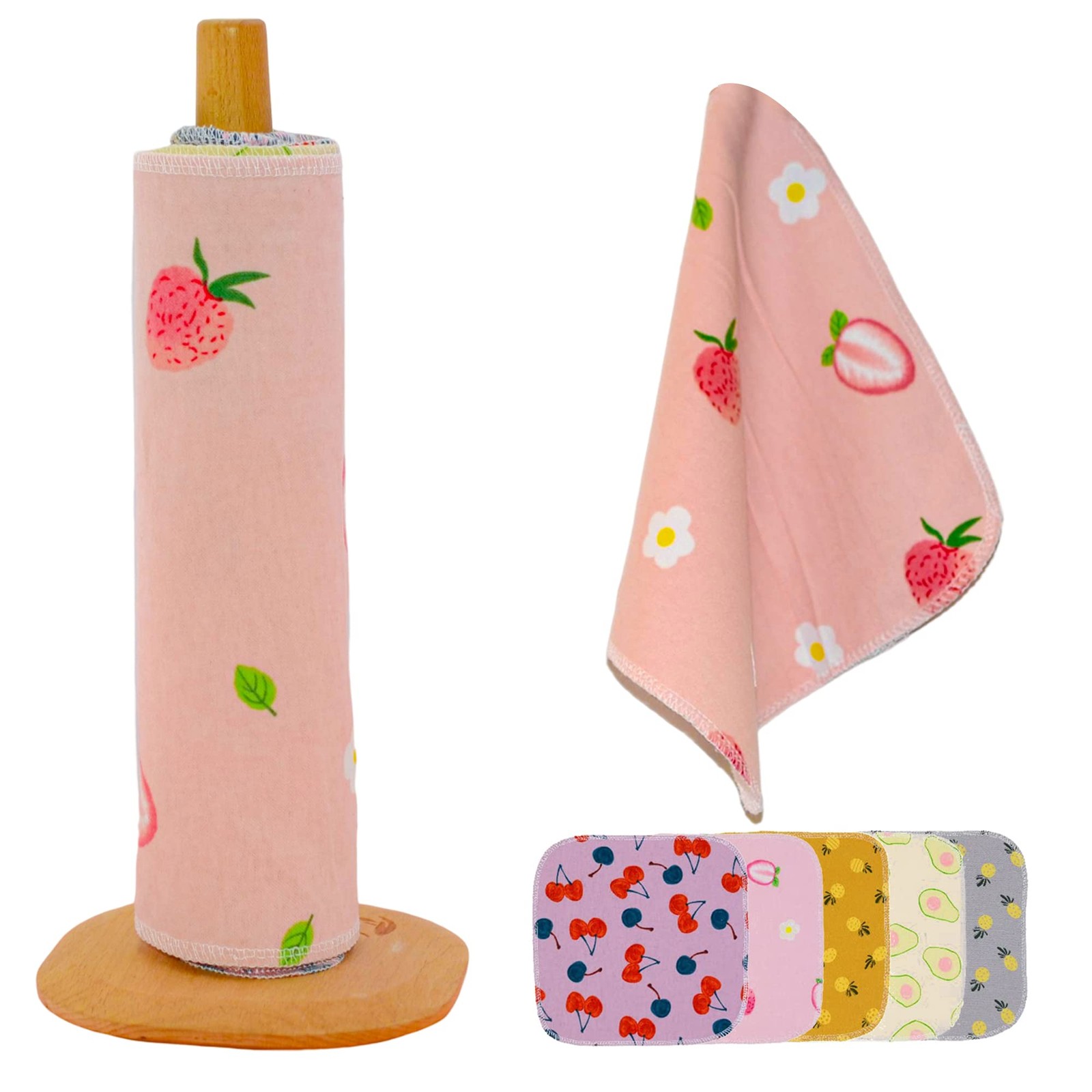 Reusable Paper Towels Washable Roll – Paperless Paper Towels with Cardboard R