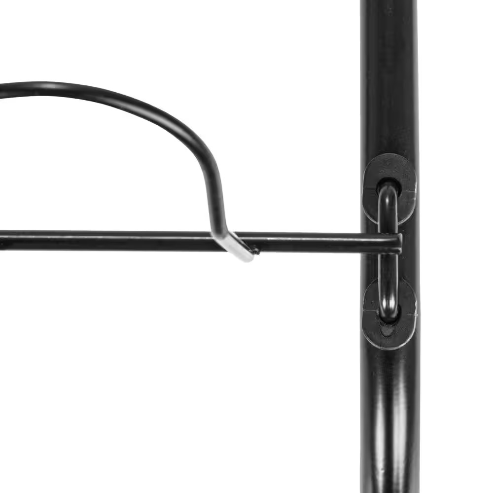 9.3 In. H 9-Pair Black Metal Wire Shoe Rack