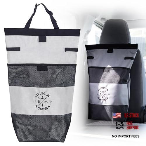 Wet Dry Laundry Bag – Portable Waterproof Laundry Hamper for Utility Bag Gray